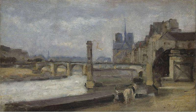 Stanislas lepine The Pont de la Tournelle oil painting image